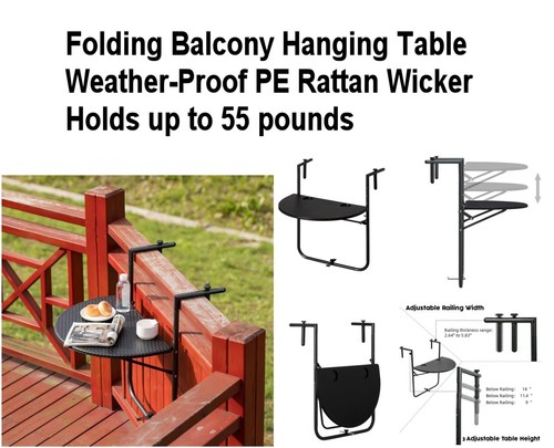 Folding balcony hanging - folding, table